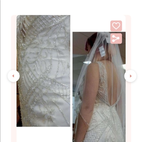 Maggie Sottero Maui wedding Dress. Swarovski crystals & beading. - Picture 9 of 10